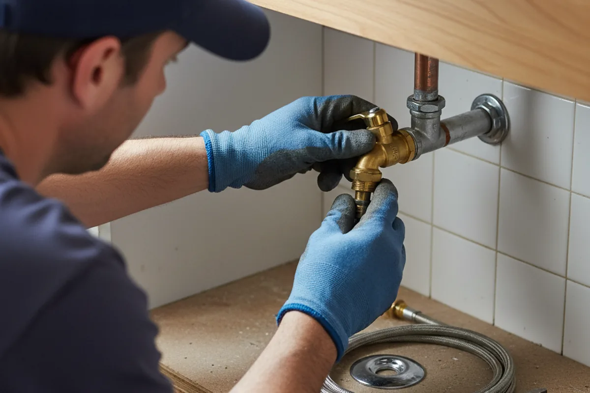Shutoff valve and fitting work during Emergency Plumbing in Creola